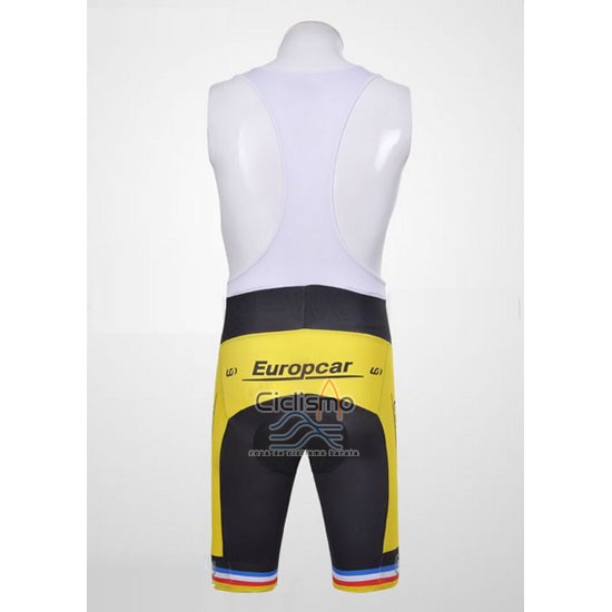 Europcar Lider Ropa Ciclismo Culotte Corto 2011 Hombre Mangas Cortas AMarillo